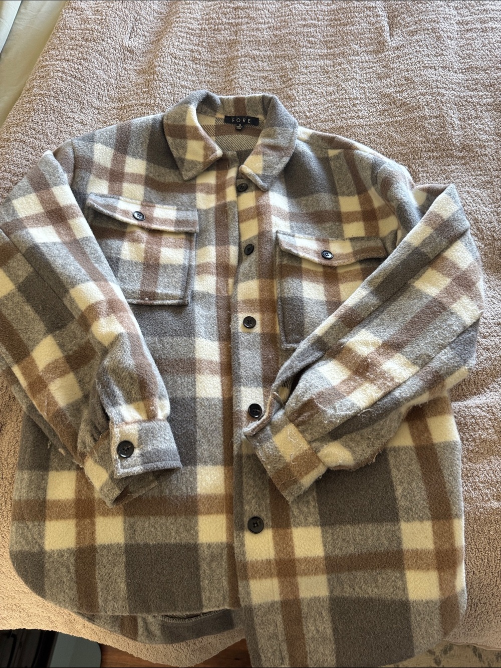 Oversized button up coat